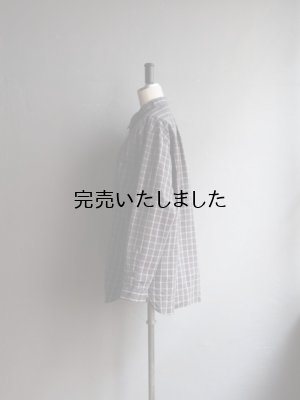 画像5: Still By Hand(スティルバイハンド) オーガニックコットンプルオーバーシャツ チャコールチェック