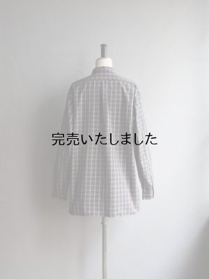 画像6: Still By Hand(スティルバイハンド) オーガニックコットンプルオーバーシャツ チャコールチェック