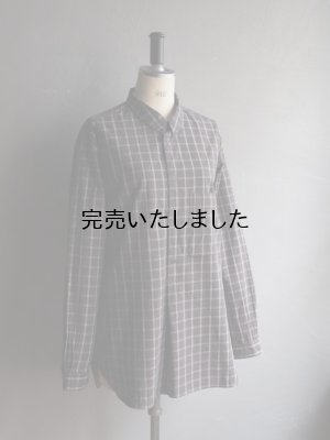 画像9: Still By Hand(スティルバイハンド) オーガニックコットンプルオーバーシャツ チャコールチェック