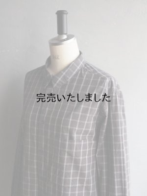 画像14: Still By Hand(スティルバイハンド) オーガニックコットンプルオーバーシャツ チャコールチェック