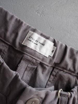 画像19: Still By Hand(スティルバイハンド) ピーチスキンガーメントダイタックパンツ グレージュ