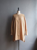 jujudhau(ズーズーダウ) BAND COLLAR SHIRTS-バンドカラーシャツ-ベージュ