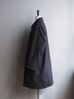 画像2: Still By Hand(スティルバイハンド)パラフィンコットンパデットダッフルコート ブラック