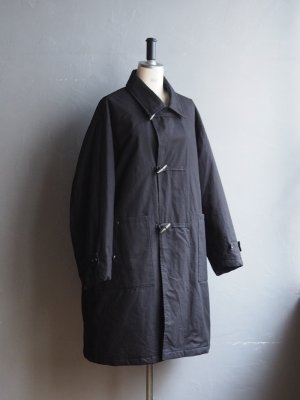 画像5: Still By Hand(スティルバイハンド)パラフィンコットンパデットダッフルコート ブラック