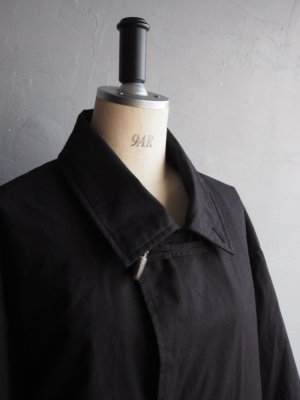 画像8: Still By Hand(スティルバイハンド)パラフィンコットンパデットダッフルコート ブラック