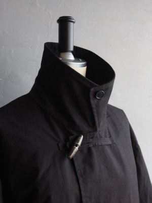 画像9: Still By Hand(スティルバイハンド)パラフィンコットンパデットダッフルコート ブラック