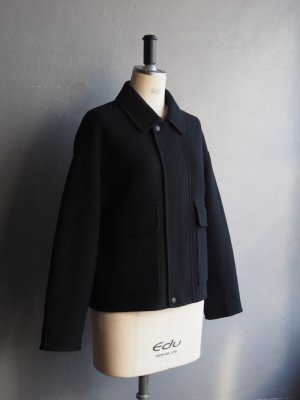 画像6: LAMOND(ラモンド) DOUBLE WEAVE WOOL BLOUSON ブラック