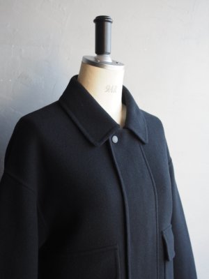 画像7: LAMOND(ラモンド) DOUBLE WEAVE WOOL BLOUSON ブラック
