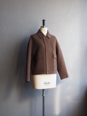 画像5: LAMOND(ラモンド) DOUBLE WEAVE WOOL BLOUSON ブラウン