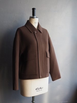 画像6: LAMOND(ラモンド) DOUBLE WEAVE WOOL BLOUSON ブラウン