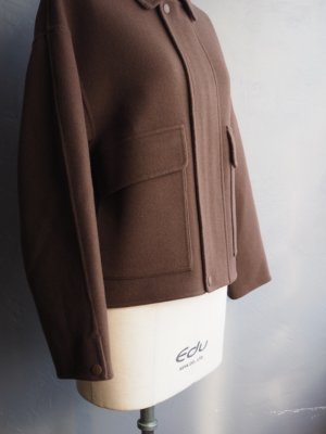 画像10: LAMOND(ラモンド) DOUBLE WEAVE WOOL BLOUSON ブラウン