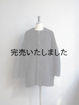 HONNETE(オネット) Boa Oversized No Collar Jacket-ブラック