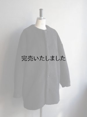 画像6: HONNETE(オネット) Boa Oversized No Collar Jacket-ブラック