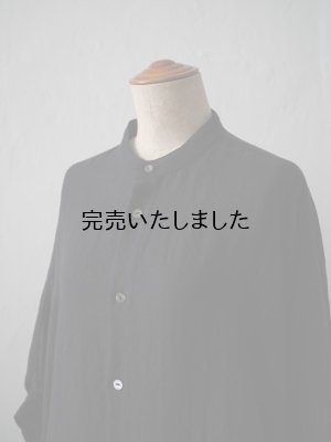 画像8: pub(ピューブ) フレンチリネン バンドカラーシャツワンピース ブラック