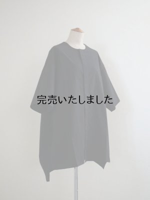 画像4: pub(ピューブ) オーガニックコットンワッシャー ハーフスリーブシャツ ブラック