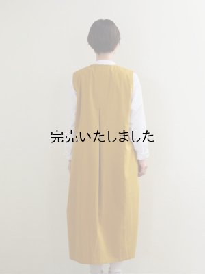 画像2: pub(ピューブ) バーバリークロス フルボタン ノースリーブワンピース マスタード