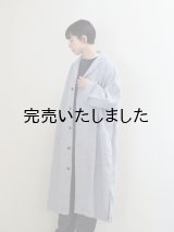 pub(ピューブ) 製品染めリネン オーバーコート グレー