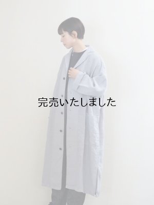 画像1: pub(ピューブ) 製品染めリネン オーバーコート グレー
