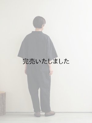 画像3: pub(ピューブ) オーガニックコットンワッシャージャンプスーツ ブラック