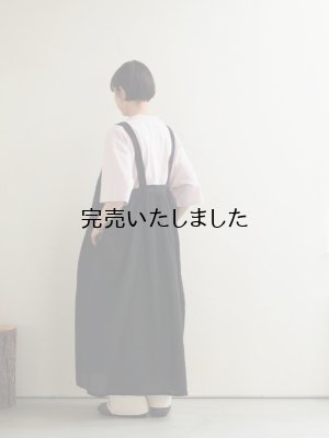 画像2: pub(ピューブ) シルクコットンローン オーバージャンパースカート ブラック