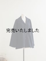 pub(ピューブ) コットンリネンウェーブ ジャケット ブラック