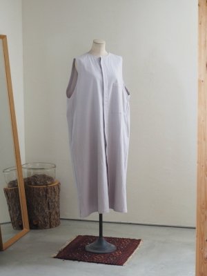 画像4: pub(ピューブ) コットンリネンウェーブ ノースリーブワンピース ライトグレー