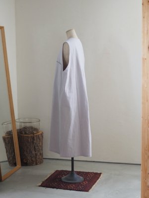 画像5: pub(ピューブ) コットンリネンウェーブ ノースリーブワンピース ライトグレー