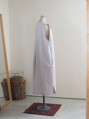 画像6: pub(ピューブ) コットンリネンウェーブ ノースリーブワンピース ライトグレー