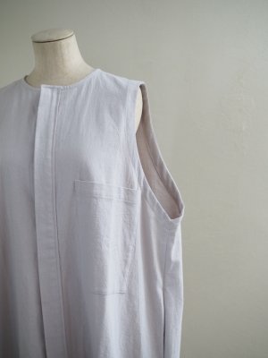画像11: pub(ピューブ) コットンリネンウェーブ ノースリーブワンピース ライトグレー