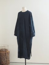 pub(ピューブ) オーガニックコットンぼかし染ワンピース ブラックグレー