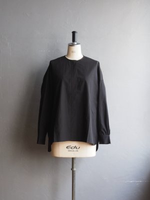 画像1: DUI JUJUDHAU FLY FRONT SHIRTS フライフロントシャツ- リネンコットンブラック