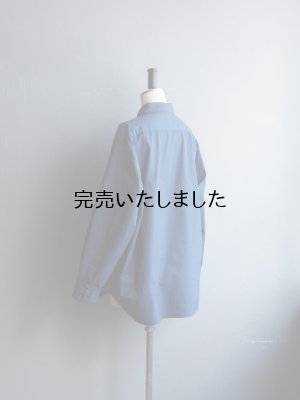画像7: Still By Hand(スティルバイハンド) 製品染めオーバーサイズレギュラーカラーシャツ インクブルー