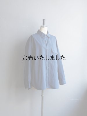 画像8: Still By Hand(スティルバイハンド) 製品染めオーバーサイズレギュラーカラーシャツ インクブルー