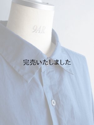 画像11: Still By Hand(スティルバイハンド) 製品染めオーバーサイズレギュラーカラーシャツ インクブルー