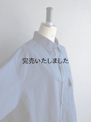 画像12: Still By Hand(スティルバイハンド) 製品染めオーバーサイズレギュラーカラーシャツ インクブルー