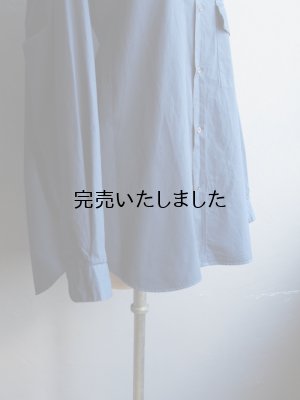 画像13: Still By Hand(スティルバイハンド) 製品染めオーバーサイズレギュラーカラーシャツ インクブルー
