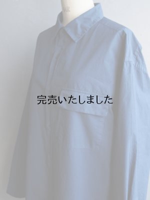 画像15: Still By Hand(スティルバイハンド) 製品染めオーバーサイズレギュラーカラーシャツ インクブルー