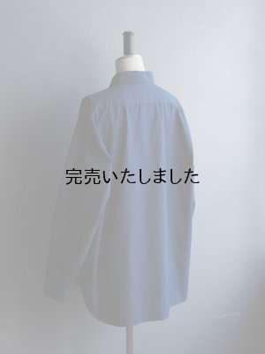 画像18: Still By Hand(スティルバイハンド) 製品染めオーバーサイズレギュラーカラーシャツ インクブルー