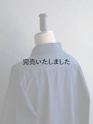画像19: Still By Hand(スティルバイハンド) 製品染めオーバーサイズレギュラーカラーシャツ インクブルー