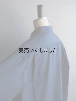 画像20: Still By Hand(スティルバイハンド) 製品染めオーバーサイズレギュラーカラーシャツ インクブルー