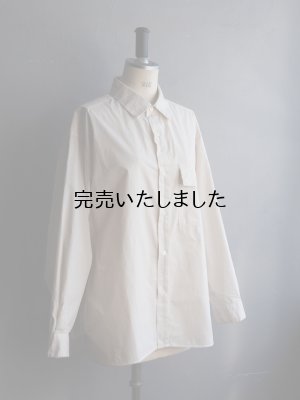 画像9: Still By Hand(スティルバイハンド) 製品染めオーバーサイズレギュラーカラーシャツ エクル