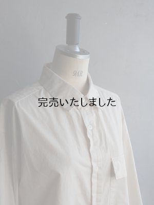 画像10: Still By Hand(スティルバイハンド) 製品染めオーバーサイズレギュラーカラーシャツ エクル