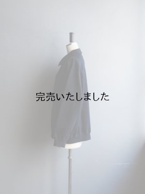 画像2: Still By Hand(スティルバイハンド)  スタンドカラーハイゲージスウェット ダークネイビー