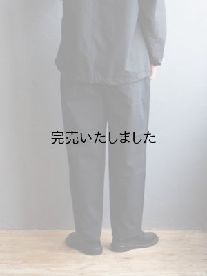 画像6: Still By Hand(スティルバイハンド) ナイロン1タックイージーテーパードパンツ ブラック