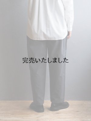 画像3: Still By Hand(スティルバイハンド) ナイロン1タックイージーテーパードパンツ スレートグレー