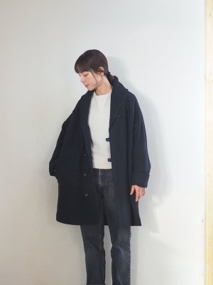 画像1: POSTALCO(ポスタルコ) カラーコート ソリッドウール-カラーコート ブラック