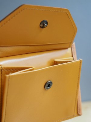 画像6: POSTALCO(ポスタルコ) Small Billfold Wallet with Coin Pocket-クロスグレインレザー折り畳み財布 ブラウン