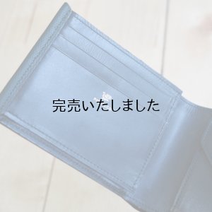 画像3: POSTALCO(ポスタルコ) Small Billfold Wallet with Coin Pocket-クロスグレインレザー折り畳み財布 エメラルドグリーン