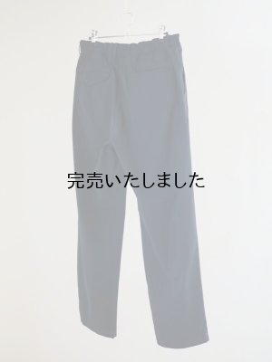 画像8: Still By Hand(スティルバイハンド) 強撚コットン 製品染め4タックパンツ ブラックネイビー