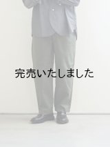Still By Hand(スティルバイハンド) コットンダックワイドテーパードパンツ オリーブ